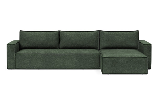 Innovation Living Newilla Sofa Bed With Lounger with Standard Arms - 281 Avella Pine Green