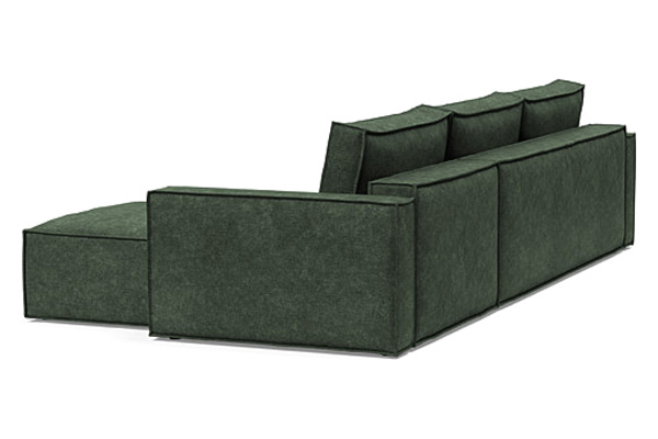 Innovation Living Newilla Sofa Bed With Lounger with Standard Arms - 281 Avella Pine Green