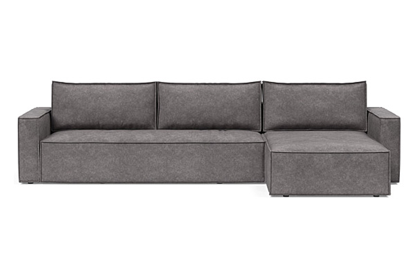 Innovation Living Newilla Sofa Bed With Lounger with Standard Arms - 282 Avella Warm Grey