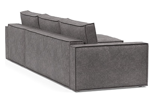 Innovation Living Newilla Sofa Bed With Lounger with Standard Arms - 282 Avella Warm Grey