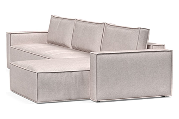 Innovation Living Newilla Sofa Bed With Lounger with Standard Arms - 300 Weda Sand