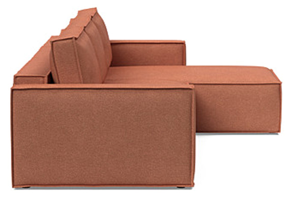 Innovation Living Newilla Sofa Bed With Lounger with Standard Arms - 301 Weda Rust