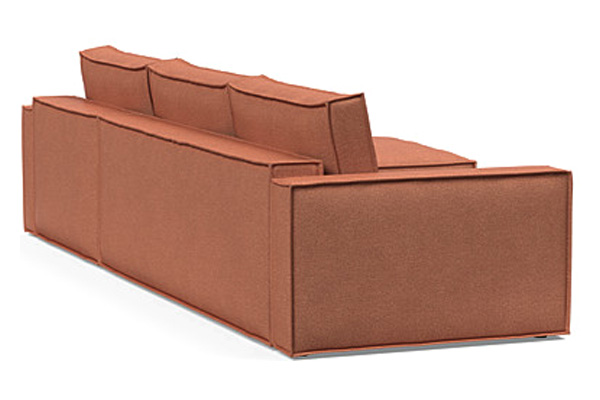 Innovation Living Newilla Sofa Bed With Lounger with Standard Arms - 301 Weda Rust