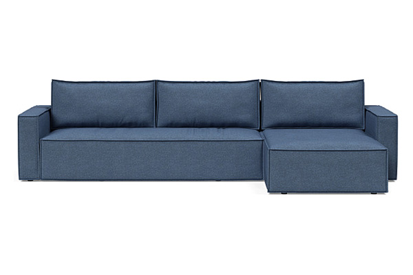 Innovation Living Newilla Sofa Bed With Lounger with Standard Arms - 302 Weda Blue