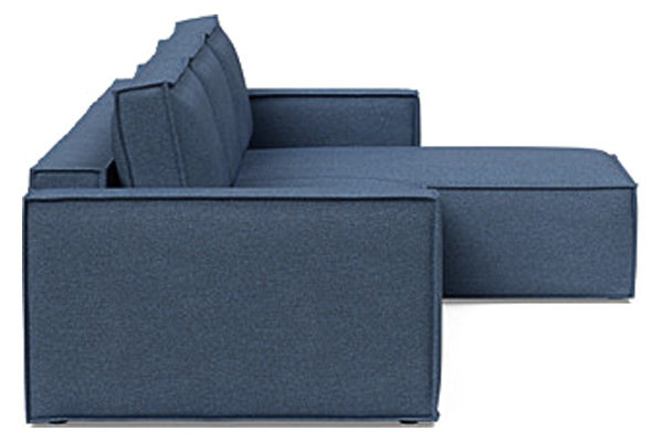 Innovation Living Newilla Sofa Bed With Lounger with Standard Arms - 302 Weda Blue