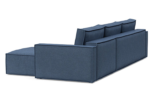 Innovation Living Newilla Sofa Bed With Lounger with Standard Arms - 302 Weda Blue