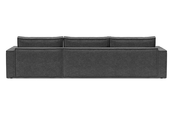 Innovation Living Newilla Sofa Bed With Lounger with Standard Arms - 350 Taura Deep Grey