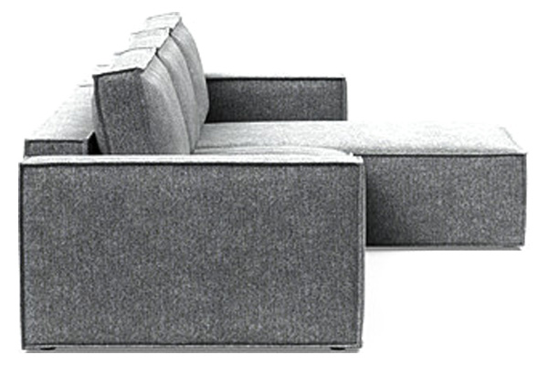 Innovation Living Newilla Sofa Bed With Lounger with Standard Arms - 351 Taura Slate Grey