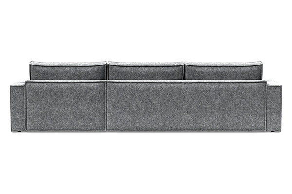 Innovation Living Newilla Sofa Bed With Lounger with Standard Arms - 351 Taura Slate Grey