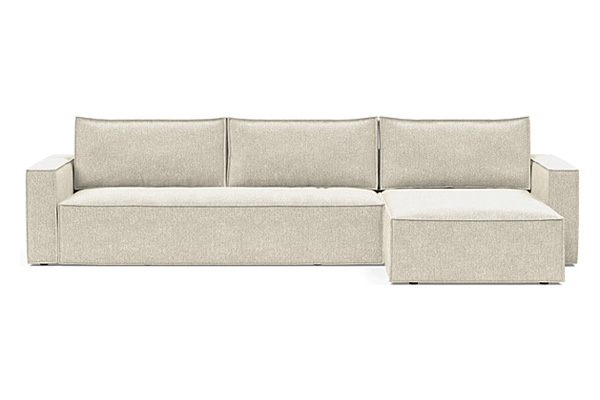 Innovation Living Newilla Sofa Bed With Lounger with Standard Arms - 357 Taura Off White