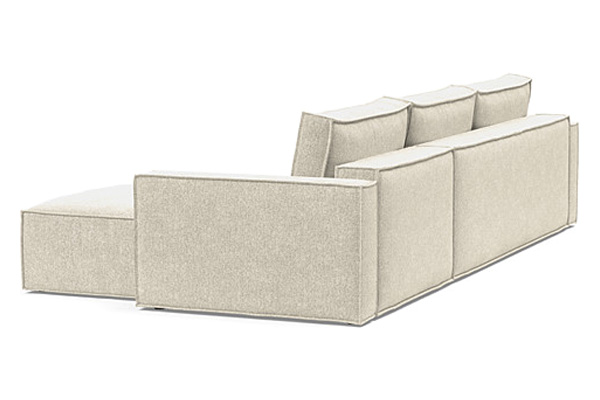 Innovation Living Newilla Sofa Bed With Lounger with Standard Arms - 357 Taura Off White