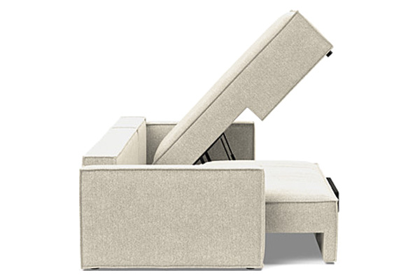 Innovation Living Newilla Sofa Bed With Lounger with Standard Arms - 357 Taura Off White