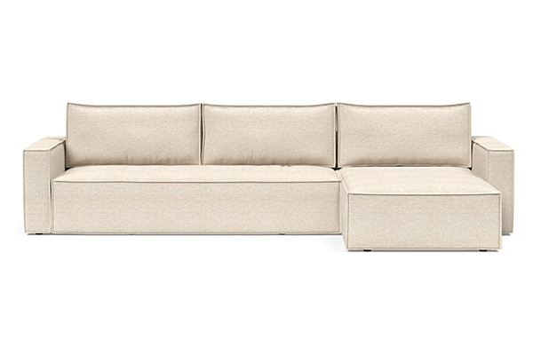 Innovation Living Newilla Sofa Bed With Lounger with Standard Arms - 365 Hailfax Shell