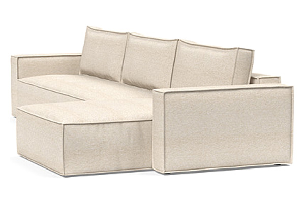 Innovation Living Newilla Sofa Bed With Lounger with Standard Arms - 365 Hailfax Shell