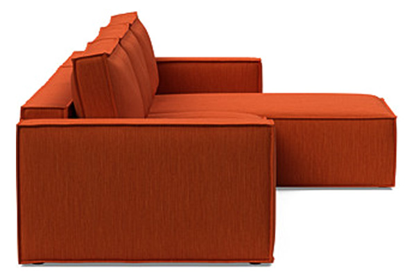 Innovation Living Newilla Sofa Bed With Lounger with Standard Arms - 506 Elegance Paprika