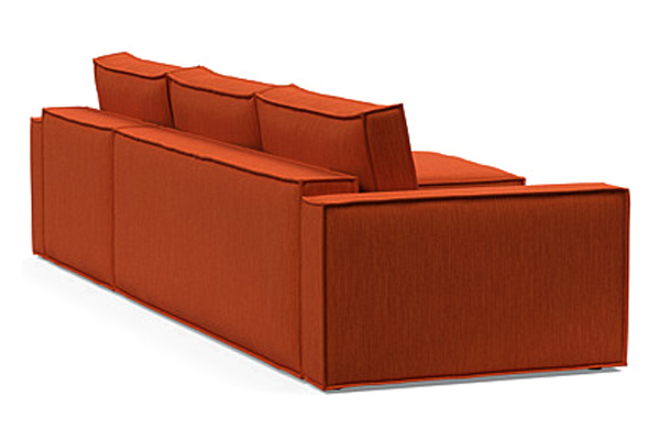 Innovation Living Newilla Sofa Bed With Lounger with Standard Arms - 506 Elegance Paprika