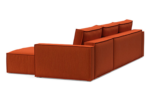 Innovation Living Newilla Sofa Bed With Lounger with Standard Arms - 506 Elegance Paprika