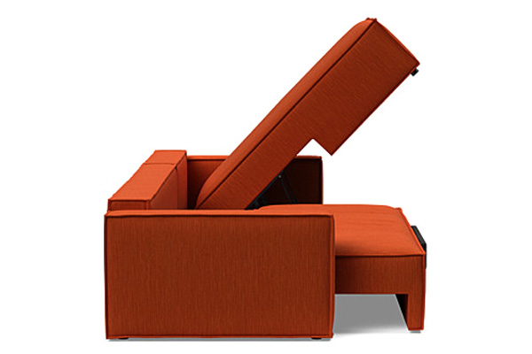 Innovation Living Newilla Sofa Bed With Lounger with Standard Arms - 506 Elegance Paprika