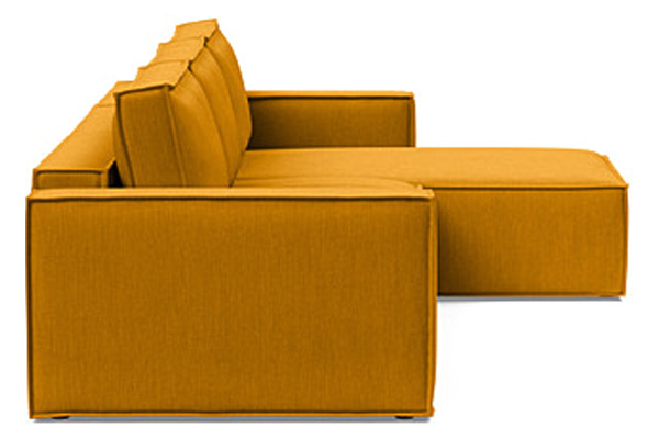 Innovation Living Newilla Sofa Bed With Lounger with Standard Arms - 507 Elegance Burned Curry