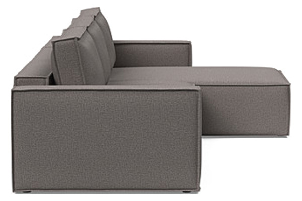 Innovation Living Newilla Sofa Bed With Lounger with Standard Arms - 521 Mixed Dance Grey