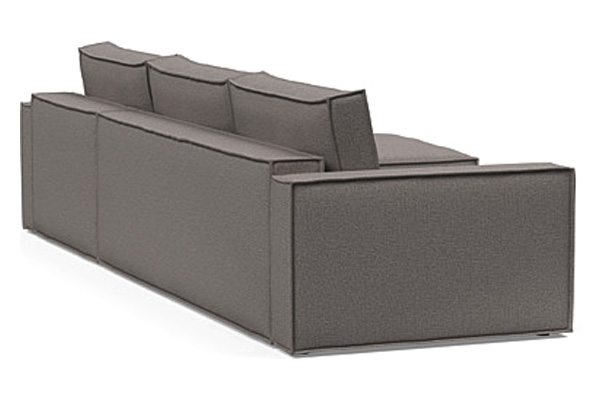 Innovation Living Newilla Sofa Bed With Lounger with Standard Arms - 521 Mixed Dance Grey