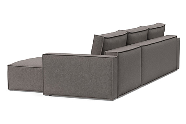 Innovation Living Newilla Sofa Bed With Lounger with Standard Arms - 521 Mixed Dance Grey