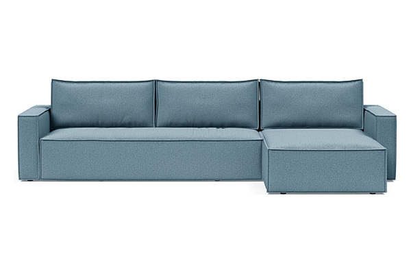 Innovation Living Newilla Sofa Bed With Lounger with Standard Arms - 525 Mixed Dance Light Blue