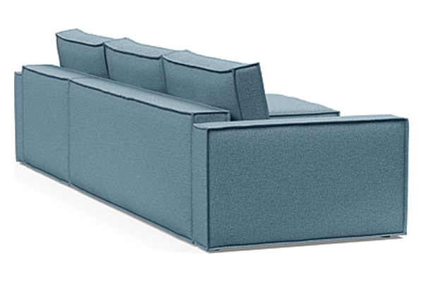 Innovation Living Newilla Sofa Bed With Lounger with Standard Arms - 525 Mixed Dance Light Blue