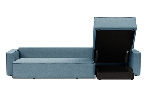 Innovation Living Newilla Sofa Bed With Lounger with Standard Arms - 525 Mixed Dance Light Blue