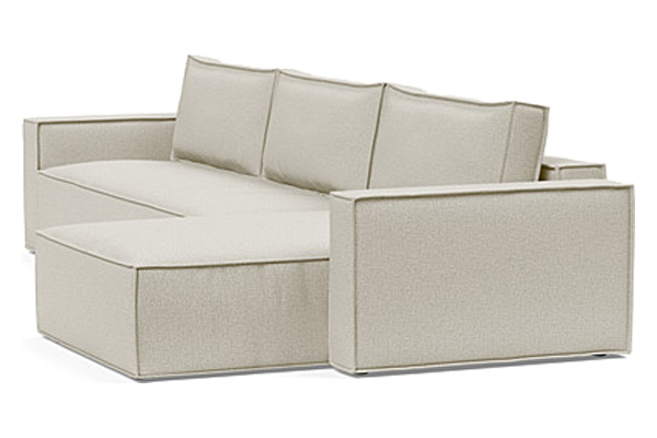 Innovation Living Newilla Sofa Bed With Lounger with Standard Arms - 527 Mixed Dance Natural