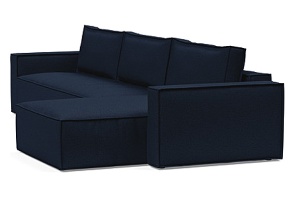 Innovation Living Newilla Sofa Bed With Lounger with Standard Arms - 528 Mixed Dance Blue