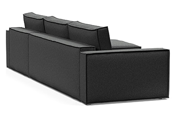 Innovation Living Newilla Sofa Bed With Lounger with Standard Arms - 529 Bouclé Charcoal