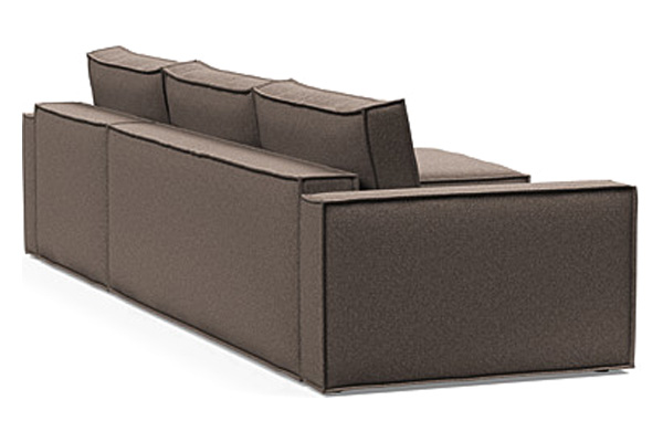 Innovation Living Newilla Sofa Bed With Lounger with Standard Arms - 530 Bouclé Taupe