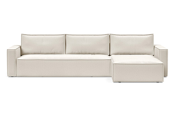 Innovation Living Newilla Sofa Bed With Lounger with Standard Arms - 531 Bouclé Off White