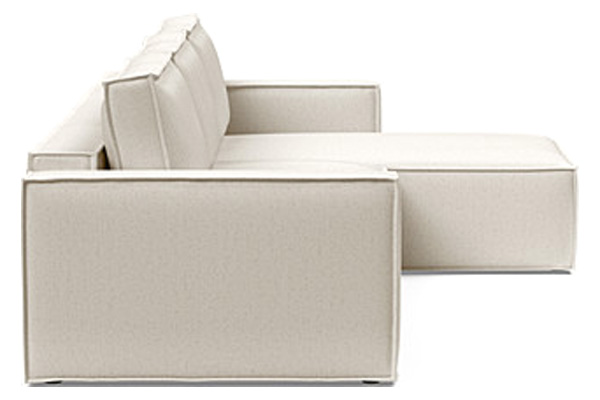 Innovation Living Newilla Sofa Bed With Lounger with Standard Arms - 531 Bouclé Off White