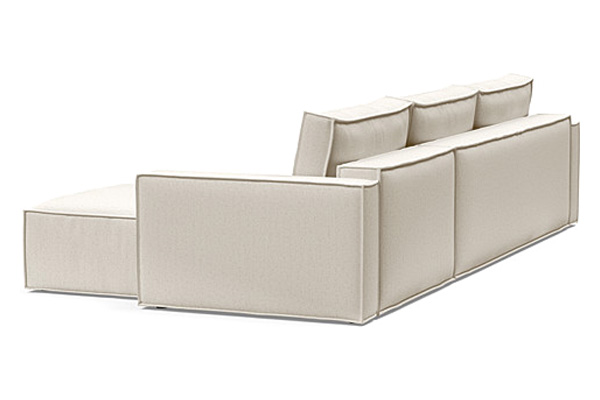 Innovation Living Newilla Sofa Bed With Lounger with Standard Arms - 531 Bouclé Off White