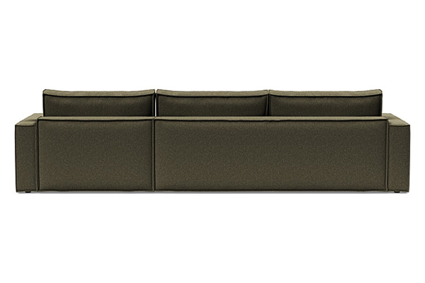 Innovation Living Newilla Sofa Bed With Lounger with Standard Arms - 535 Bouclé Forest Green