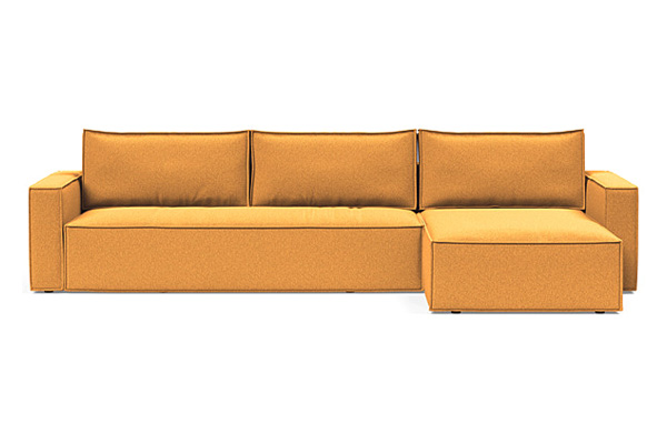 Innovation Living Newilla Sofa Bed With Lounger with Standard Arms - 536 Bouclé Ochre