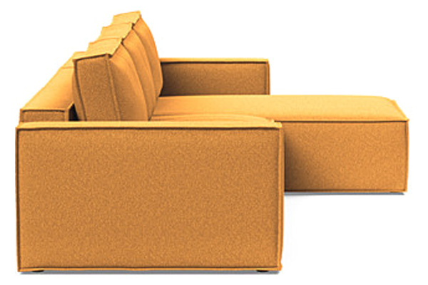 Innovation Living Newilla Sofa Bed With Lounger with Standard Arms - 536 Bouclé Ochre