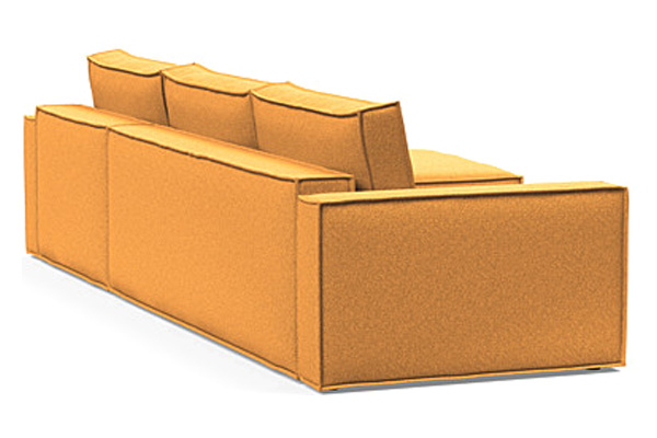 Innovation Living Newilla Sofa Bed With Lounger with Standard Arms - 536 Bouclé Ochre