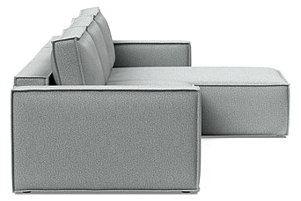 Innovation Living Newilla Sofa Bed With Lounger with Standard Arms - 538 Melange Light Grey