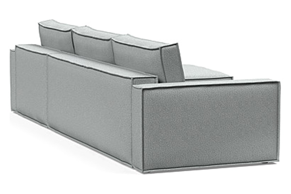 Innovation Living Newilla Sofa Bed With Lounger with Standard Arms - 538 Melange Light Grey