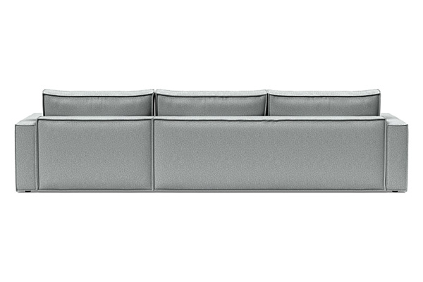 Innovation Living Newilla Sofa Bed With Lounger with Standard Arms - 538 Melange Light Grey