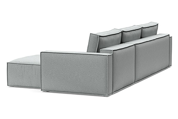 Innovation Living Newilla Sofa Bed With Lounger with Standard Arms - 538 Melange Light Grey