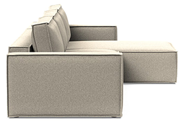 Innovation Living Newilla Sofa Bed With Lounger with Standard Arms - 539 Bouclé Beige