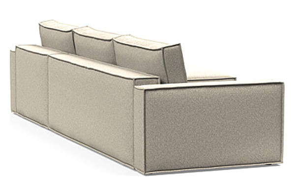 Innovation Living Newilla Sofa Bed With Lounger with Standard Arms - 539 Bouclé Beige