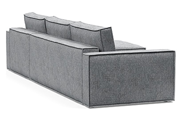 Innovation Living Newilla Sofa Bed With Lounger with Standard Arms - 565 Twist Granite