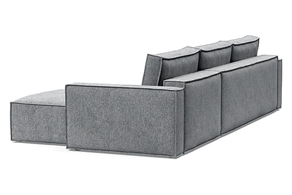 Innovation Living Newilla Sofa Bed With Lounger with Standard Arms - 565 Twist Granite