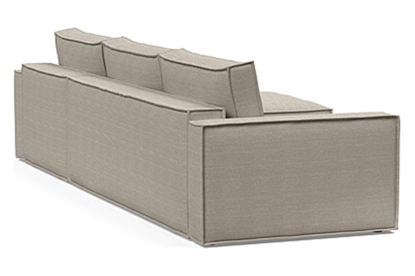 Innovation Living Newilla Sofa Bed With Lounger with Standard Arms - 579 Kenya Gravel