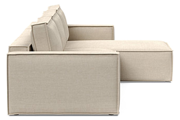 Innovation Living Newilla Sofa Bed With Lounger with Standard Arms - 586 Phobos Latte